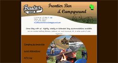 Desktop Screenshot of frontierbarandcampground.com