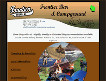 Tablet Screenshot of frontierbarandcampground.com